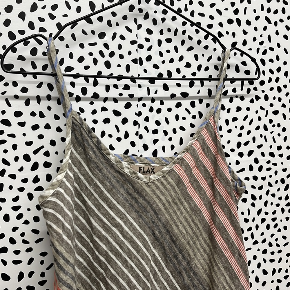 Flax Striped Mini Dress - Multicolor - Picture 2 of 6